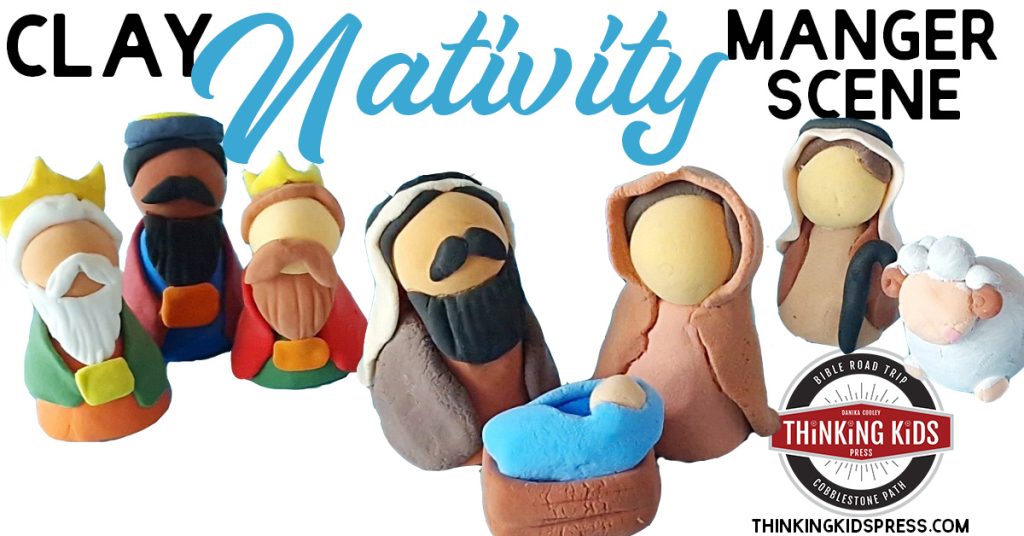Clay Nativity Manger Scene