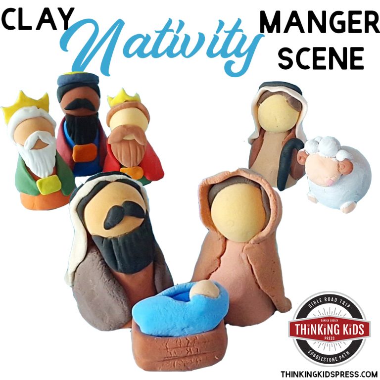 Clay Nativity Manger Scene