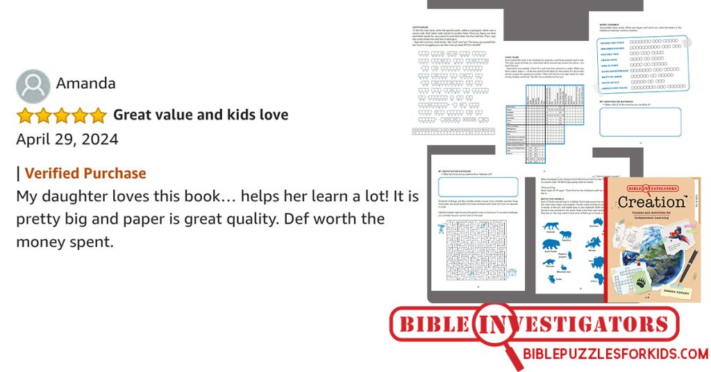 Bible Investigators: Creation | Review | Amanda