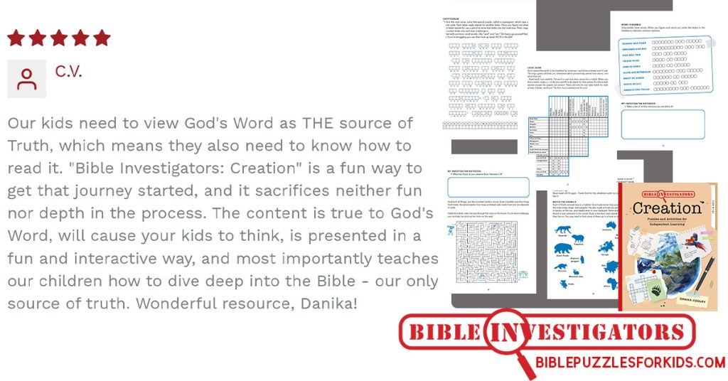 Bible Investigators: Creation | Review | CV