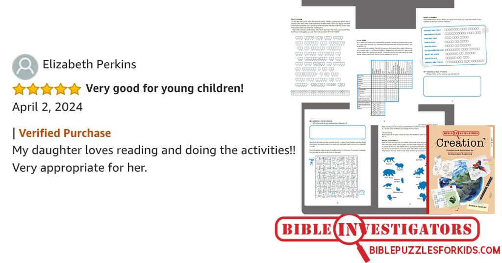 Bible Investigators: Creation | Review | Elizabeth Perkins