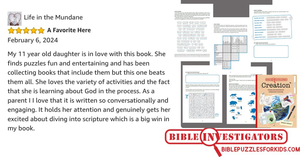 Bible Investigators: Creation | Review | Life in the Mundane