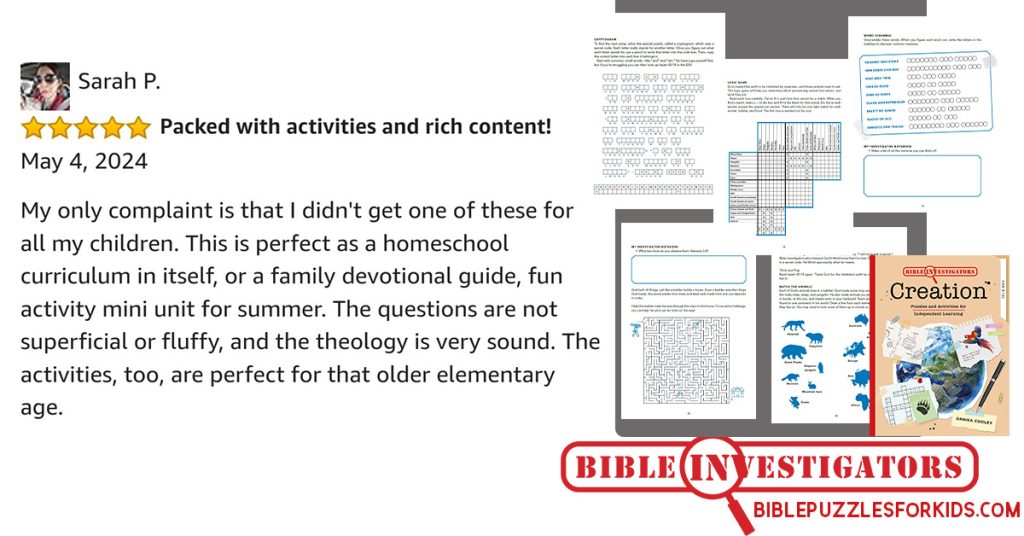Bible Investigators: Creation | Review | Sarah P