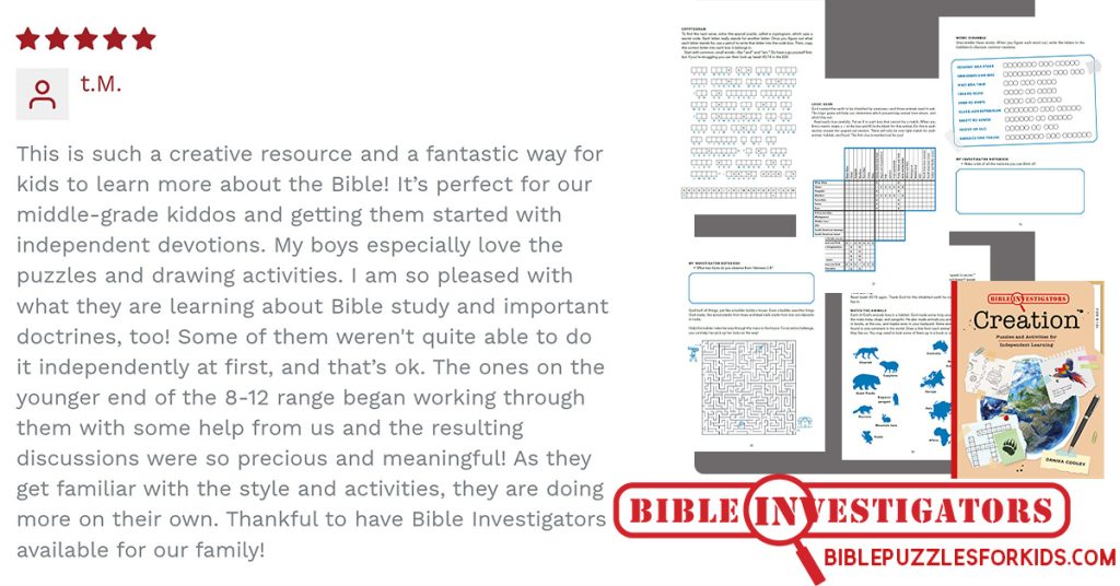Bible Investigators: Creation | Review | TM
