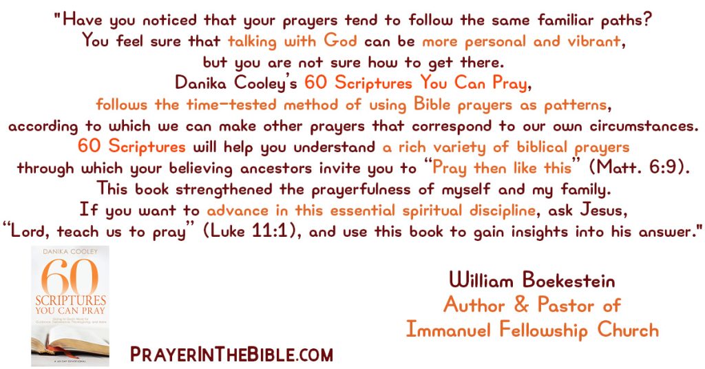 60 Scriptures You Can Pray | Endorsement | William Boekestein