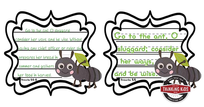Proverbs Go to the Ant Craft for Kids