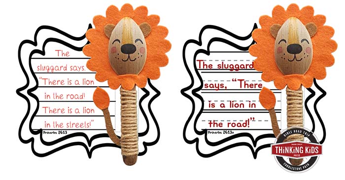 A Lion is in the Streets | Proverbs 26:13 Lion Craft