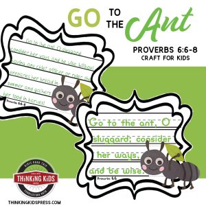 Proverbs Go to the Ant Craft for Kids